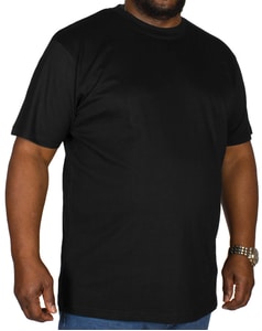Bigdude Plain Crew Neck T-Shirt Black Tall